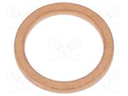 Gasket; copper; Thk: 1.5mm; Øint: 12mm; Øout: 16mm; DIN 7603 ELESA+GANTER