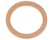 Gasket; copper; Thk: 1.5mm; Øint: 12mm; Øout: 16mm; DIN 7603 ELESA+GANTER