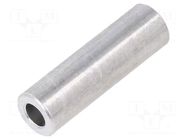 Spacer sleeve; 20mm; cylindrical; aluminium; Out.diam: 6mm DREMEC