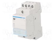 Contactor: 4-pole installation; 25A; 230VAC; NO x4; -10÷50°C HAGER