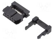 Connector: IDC; plug; female; PIN: 8; IDC; for ribbon cable; 2mm; 2x4 ADAM TECH