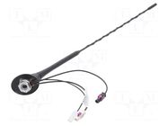 Antenna; car top; 0.4m; AM,DAB,FM; Fiat,Renault,Seat,VW,Škoda CALEARO