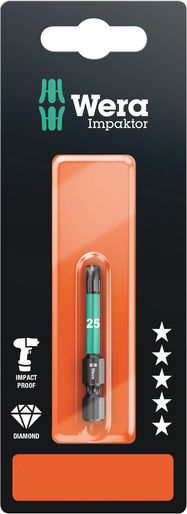 867/4 IMP DC SB Impaktor bits, 1 x TX 20x50, Wera