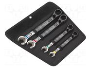 Wrench-set; combination spanner,with ratchet; Joker 6001; 4pcs. WERA