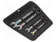 Wrench-set; combination spanner,with ratchet; Joker 6001; 4pcs. WERA