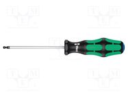 Screwdriver; hex key,spherical; HEX 5/32"; Blade length: 100mm WERA