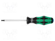 Screwdriver; hex key,spherical; HEX 3/16"; Blade length: 100mm WERA