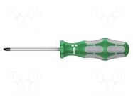 Screwdriver; square; #1; Blade length: 80mm; Overall len: 178mm WERA