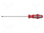 Screwdriver; square; #2; Blade length: 200mm; Overall len: 305mm WERA