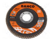 Flap grinding wheels; Ø: 115mm; Granularity: 40; 22.23mm; Class: 5* BAHCO