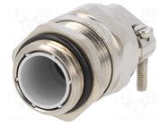 Cable gland; with earthing; M20; IP68; brass; Body plating: nickel 