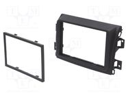 Radio frame; Fiat; 2 DIN; matt black 4CARMEDIA