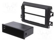 Radio frame; Fiat; 2 DIN; matt black 4CARMEDIA