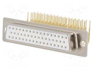 Connector: D-Sub; PIN: 50; socket; female; on PCBs; angled 90°; THT CONNFLY