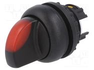 Switch: rotary; 22mm; Stabl.pos: 1; red; M22-FLED,M22-LED; IP67 EATON ELECTRIC