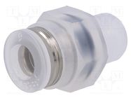 Push-in fitting; threaded,straight; -0.95÷10bar; Thread: R 1/8" 