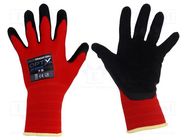 Protective gloves; Size: 11,XXL; red; polyester; Opty WONDER GRIP