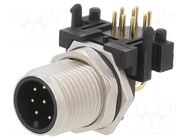 Connector: M12; socket; PIN: 8; male; 30V; angled 90°; IP65,IP67; THT DEGSON ELECTRONICS