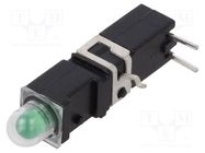 LED; in housing; 3.9mm; No.of diodes: 1; green; 2mA; 60°; 1÷5mcd 