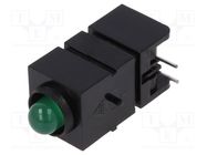 LED; in housing; 5mm; No.of diodes: 1; green; 20mA; 60°; 15÷30mcd MENTOR