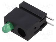 LED; in housing; 2.8mm; No.of diodes: 1; green; 20mA; 40°; 10÷20mcd 