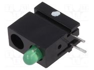 LED; in housing; 2.8mm; No.of diodes: 1; green; 2mA; 60°; 1÷5mcd 