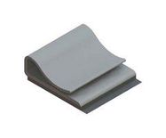 CABLE CLAMP, FLAT/ADHESIVE, PVC, GREY