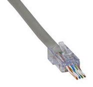 RJ45 CONN, JACK, 8P8C, 1PORT, CABLE