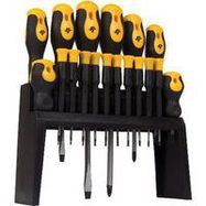 18 Piece Screwdriver Set with Bench Rack