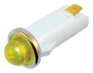 PANEL MOUNT INDICATOR, LED, 12.7MM, YELLOW, 28V