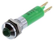 PANEL MOUNT INDICATOR, LED, 8MM, GREEN, 12V