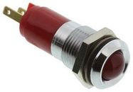 PANEL MOUNT INDICATOR, LED, 14MM, RED, 24V