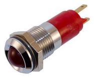 PANEL MOUNT INDICATOR, LED, 14MM, RED, 24V