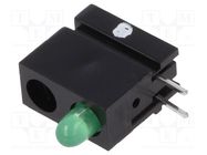 LED; in housing; 2.8mm; No.of diodes: 1; green; 2mA; 60°; 1÷5mcd 