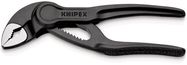 KNIPEX 87 00 100 BK Cobra® XS Pipe Wrench and Water Pump Pliers embossed, rough surface grey atramentized 100 mm