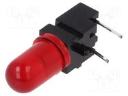 LED; in housing; 5mm; No.of diodes: 1; red; 20mA; Lens: red,diffused MENTOR