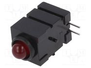 LED; in housing; 5mm; No.of diodes: 1; red; 20mA; Lens: red,diffused MENTOR