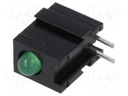 LED; in housing; 2.8mm; No.of diodes: 1; green; 20mA; 40°; 10÷20mcd 