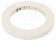 Tape: marking; white; L: 33m; W: 12mm; Thk: 0.13mm; 2.5N/cm; 130% 3M