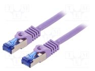 Patch cord; S/FTP; 6a; stranded; Cu; LSZH; violet; 15m; 26AWG LOGILINK