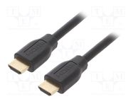 Cable; HDCP,HDMI 2.0; HDMI plug,both sides; 1m; black 