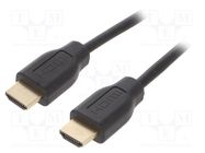 Cable; HDCP,HDMI 2.0; HDMI plug,both sides; 2m; black LOGILINK