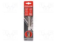 Drill bit; for metal; Ø: 2.5mm; 3pcs; Features: grind blade PROLINE