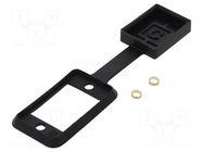 Socket gasket with dust cap; black; 29mm; Gasket: silicone; SLIM CLIFF