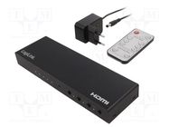 Switch; HDCP 2.2,HDMI 2.0; black; Input: HDMI socket x4 