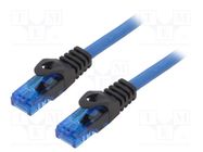 Patch cord; U/UTP; 6a; solid; Cu; blue; 30m; RJ45 plug,both sides LOGILINK