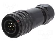Connector: circular; plug; male; PIN: 7; IP67; SA12; 4÷6.5mm; 5A; 125V WEIPU