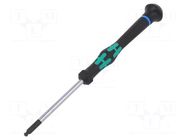 Screwdriver; precision; hex key,spherical; HEX 7/64" WERA