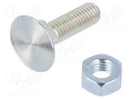 Screw; with double fins,with flange nut; M8x30; 1.25; Head: flat 