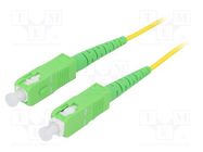 Fiber patch cord; OS2; SC/APC,both sides; 3m; LSZH; yellow LOGILINK